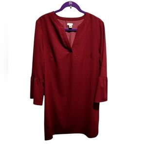 J.Crew burgundy slip on dress